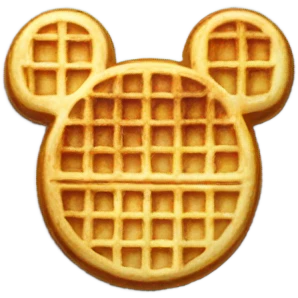 A plate of mickey waffles emoji