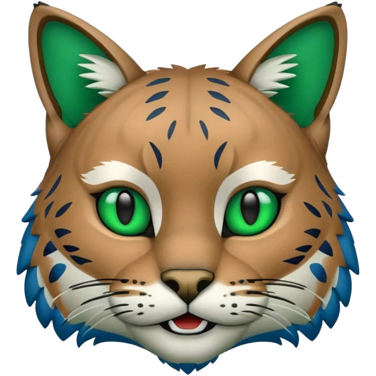 Georgia College and State University Bobcat green and blue mascot emoji copy and paste emoji