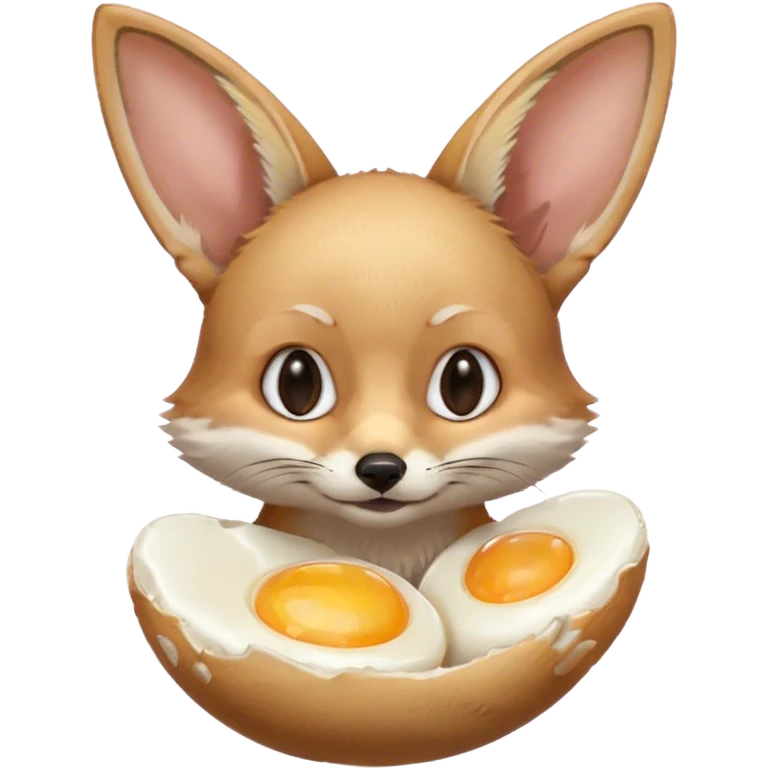 fennec holding an uncooked egg emoji