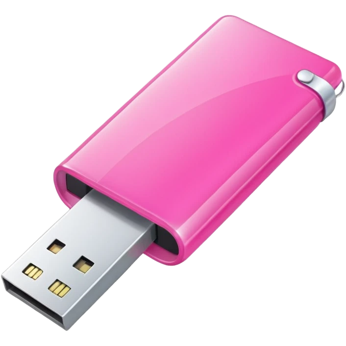 pink falshdrive with a folder emoji