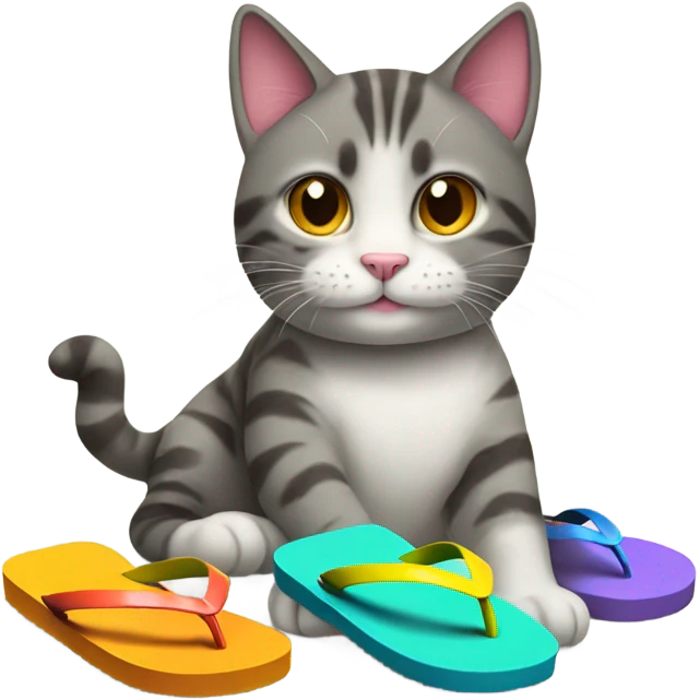 Cat with flip-flops  emoji