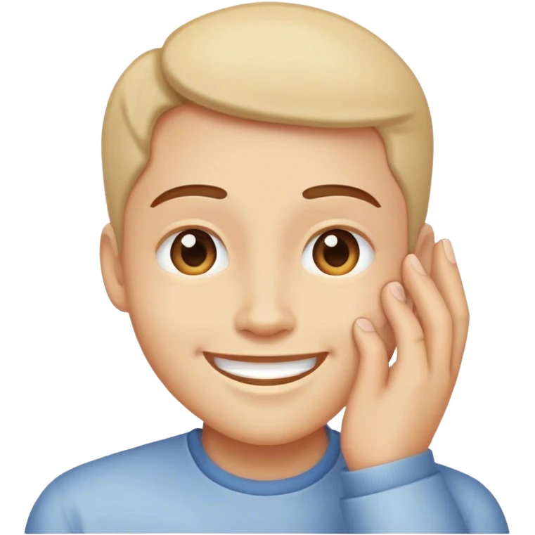 Smiling tweaking face emoji