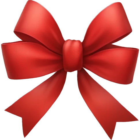 cute red Christmas bow emoji