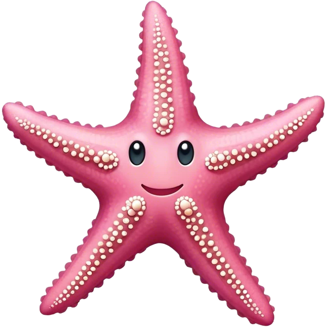 Pink and beige starfish emoji