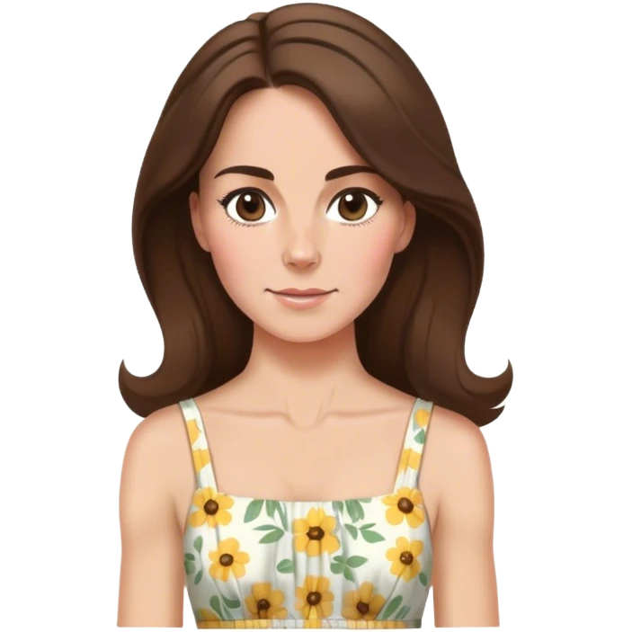 Make a photo of Kate Middleton in a sundress .  emoji