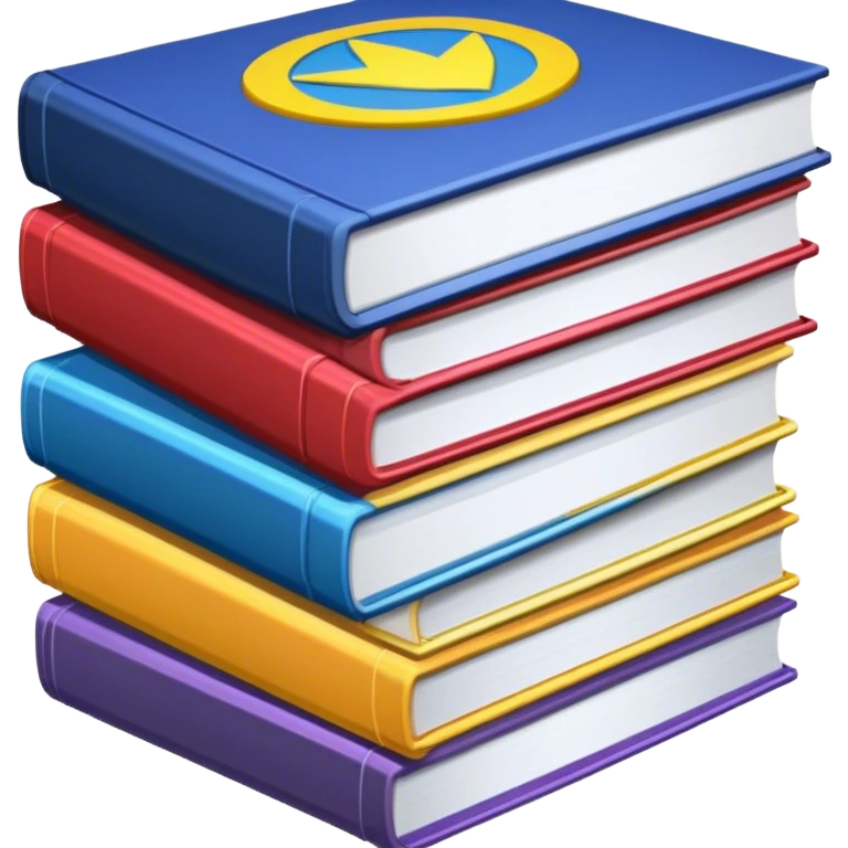 a vertical stack of comic books emoji