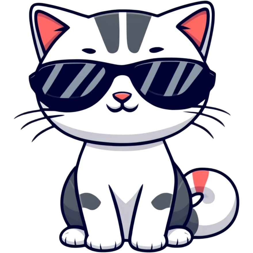 Cat with sunglasses emoji
