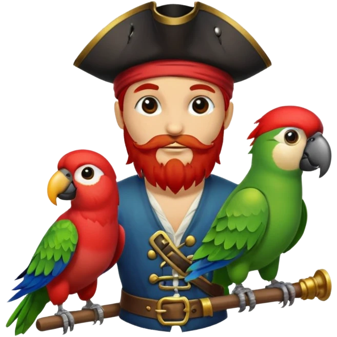 pirate and parrot emoji