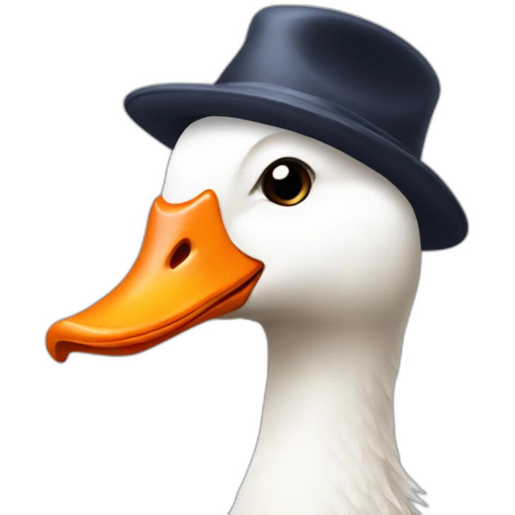 goose with a hat emoji