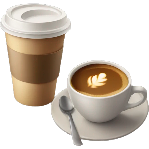Coffee in a cafe aesthetic  emoji