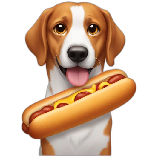 Dog as corndog emoji