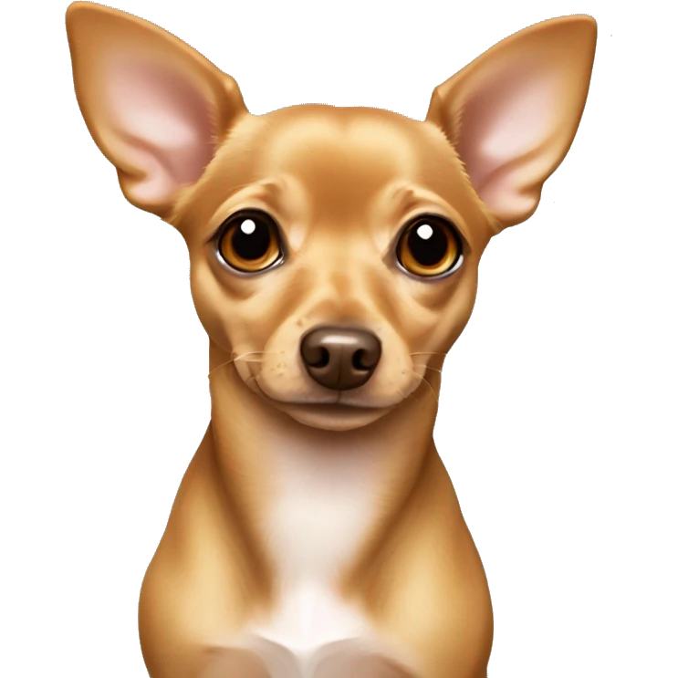 Fawn colored chiweenie with hazel eyes emoji