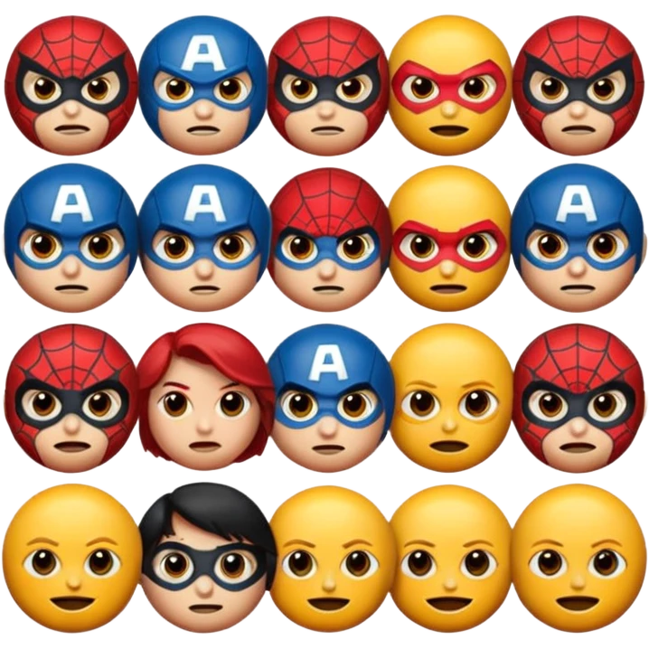 Marvel face’s as emoji’s emoji