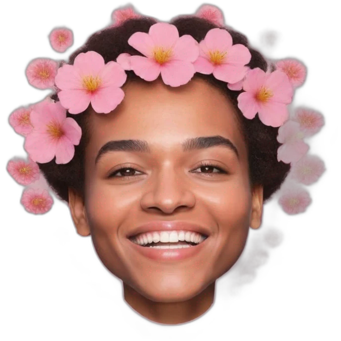 Cœur en fleurs de cerisier emoji