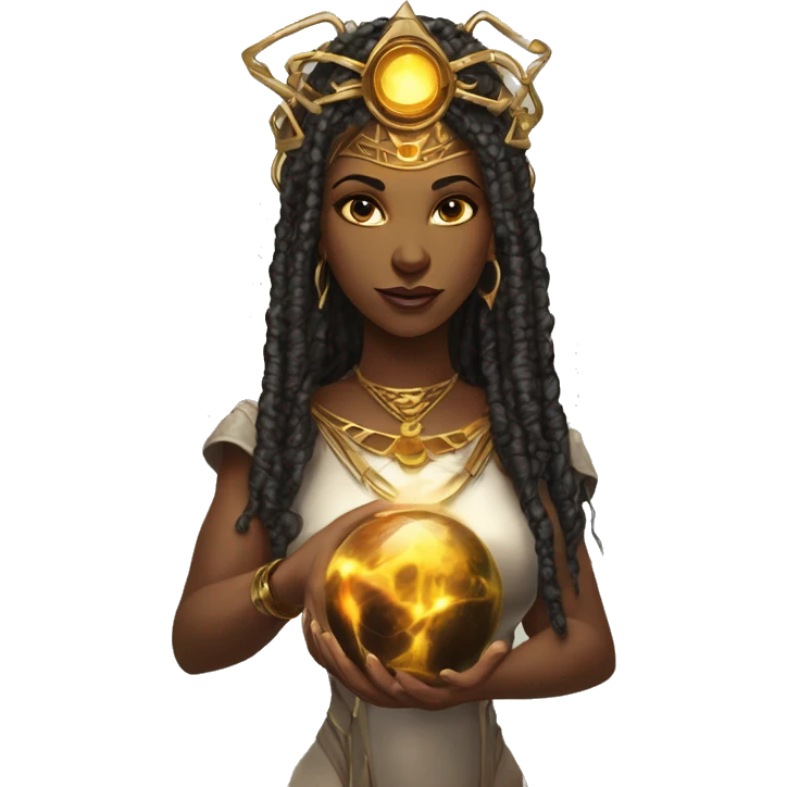 Technomancy Goddess is a mystical being who controls both magic and technology. She can cast spells on technological networks. Her powers blend the ancient art of magic with advanced cybernetics and technology. She can command machines emoji