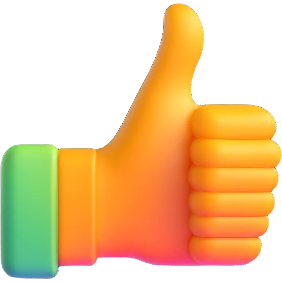 streaming video with thumbs up emoji