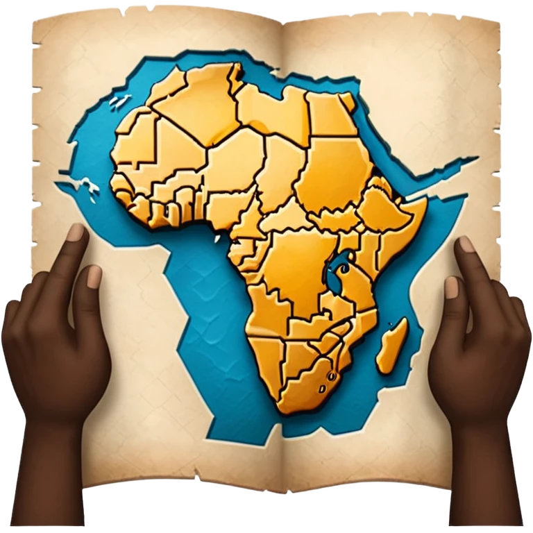 Africa in black hands emoji