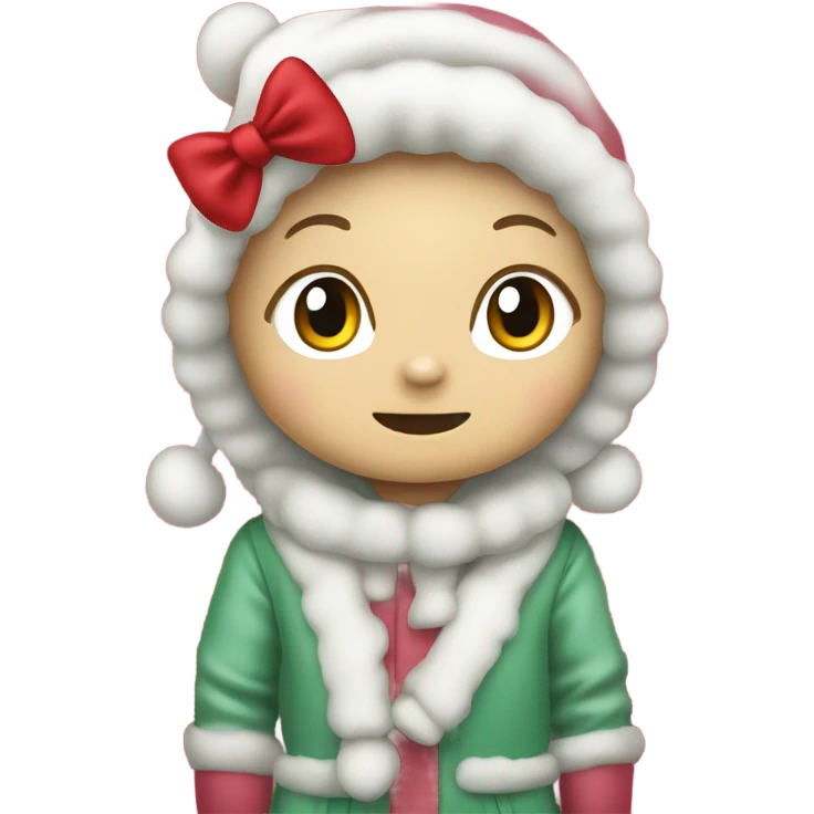 Christmas Hello Kitty emoji