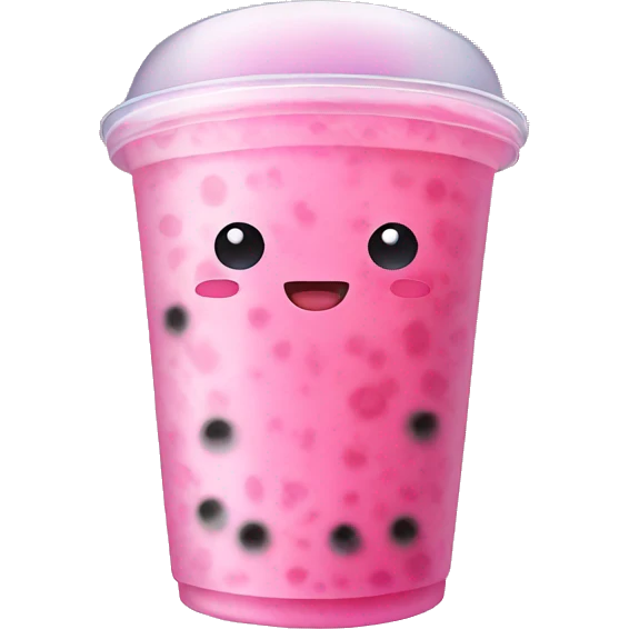 Pink bubble tea emoji
