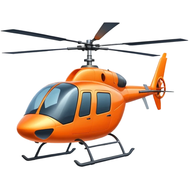 flying helicopter orange cone with legs emoji