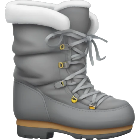 Make some cute grey moon boots  emoji