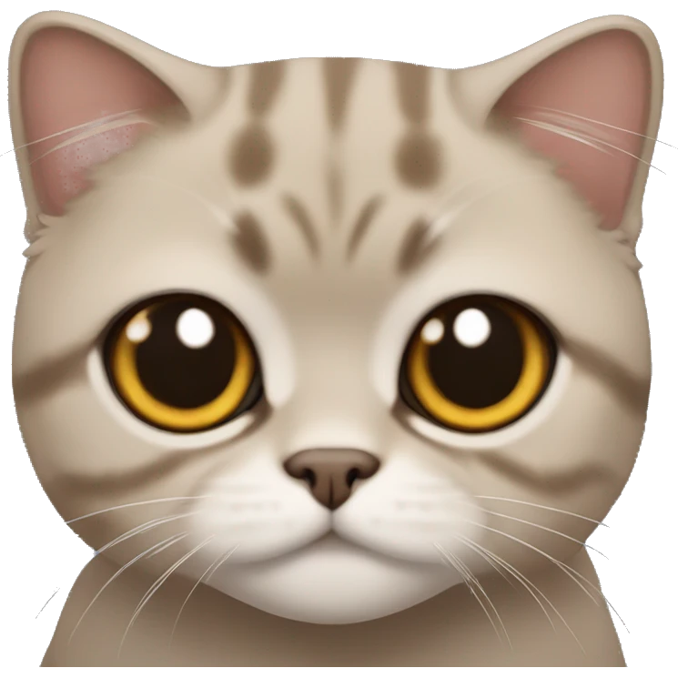 tobby brown Scottish fold cat  emoji