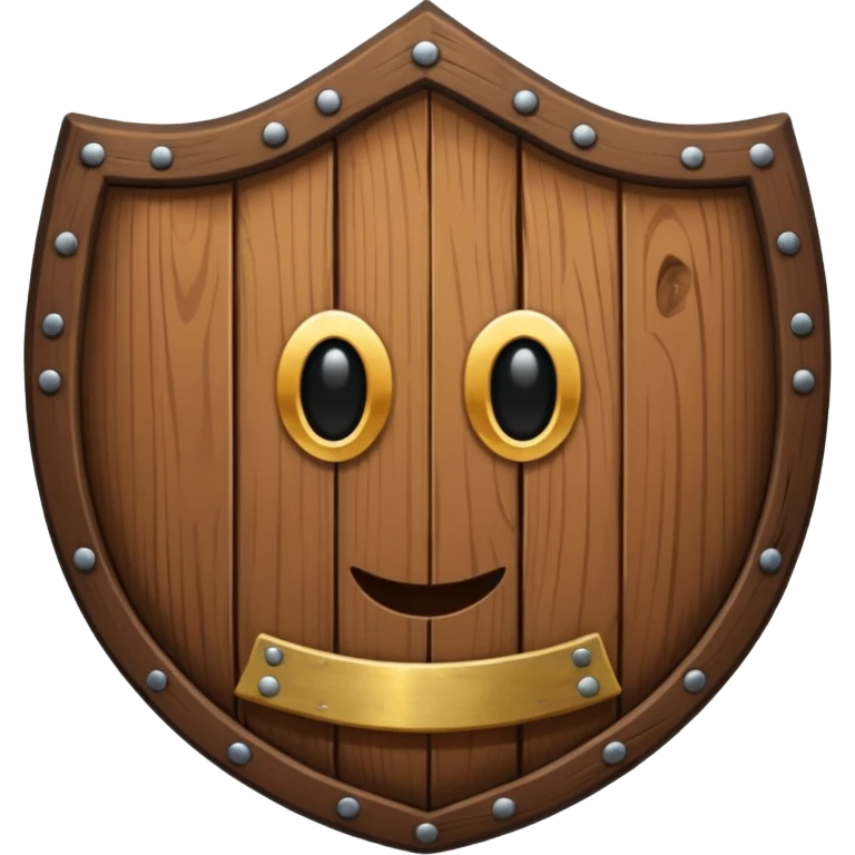 brown oaken shield with no face on it emoji