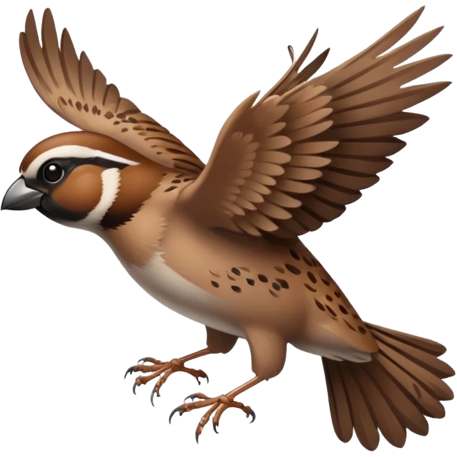Sparrow flying emoji