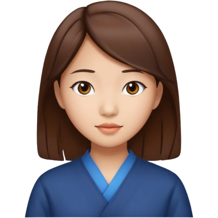 Asian girl with brown hair  emoji
