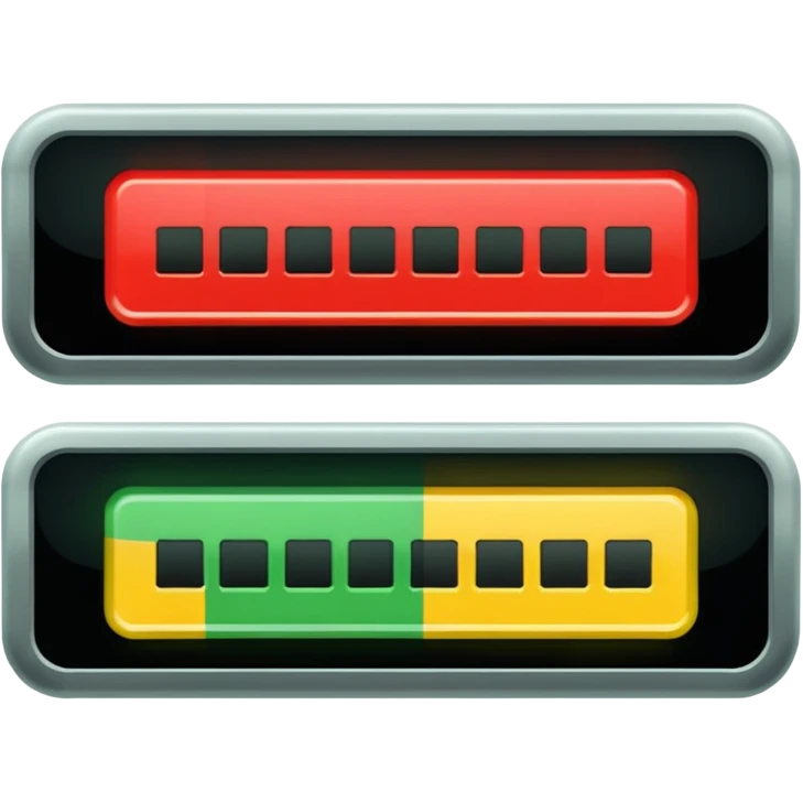 Video game health bar indicator emoji