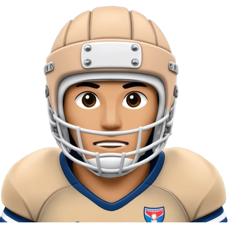 Cinematic Realistic image of rugby headgear with detailed padding and rugged design elements, set against a blurred stadium background with bold, high-contrast lighting that highlights its protective design emoji