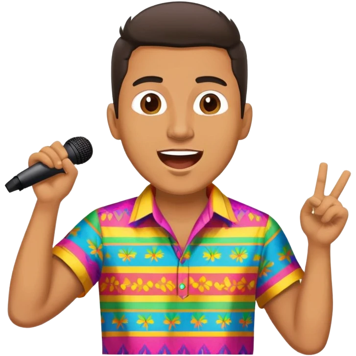 Happy Rock Pop Latino Music Male Singer in his 30s emoji