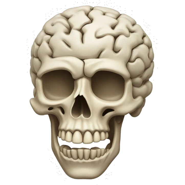the brain-blowing skull emoji