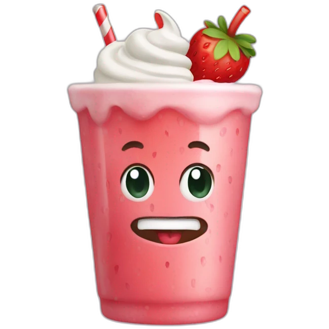 Strawberry shake emoji