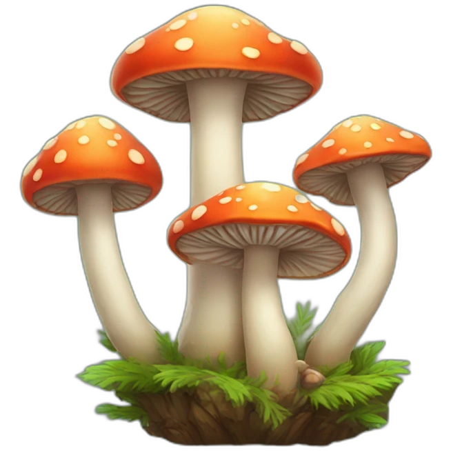 Mushroom forest pine emoji
