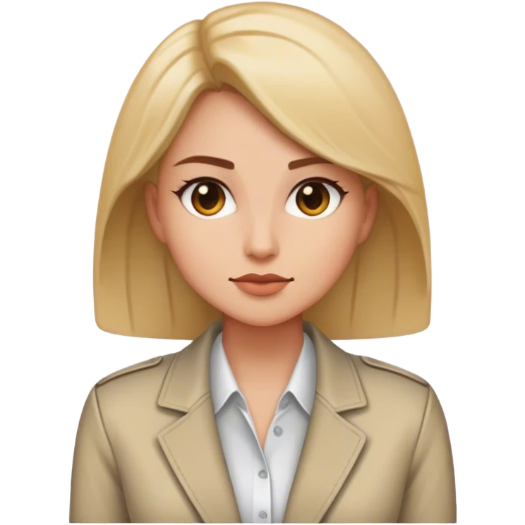 woman simple jacket shirt polish  emoji