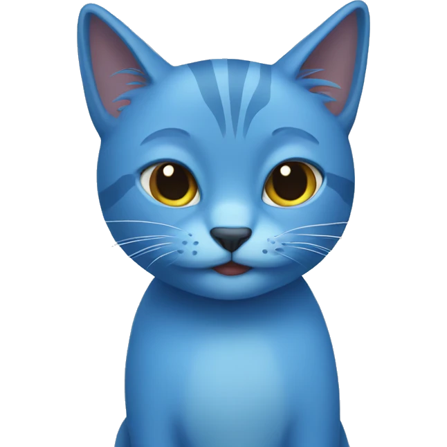 Blue cat emoji