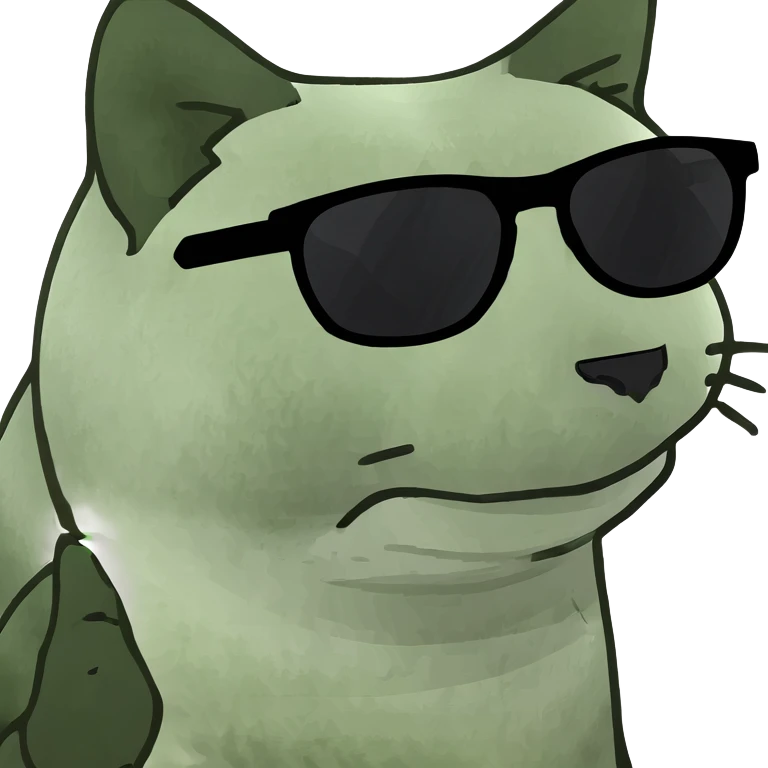 Cat with sunglasses emoji