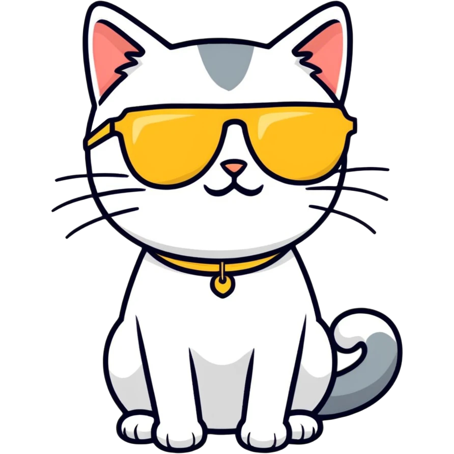 Cat with sunglasses emoji