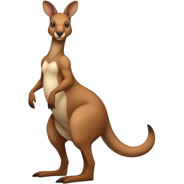 Kangaroo balancing on its tail emoji