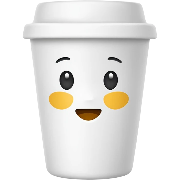 takeaway cup, no face emoji
