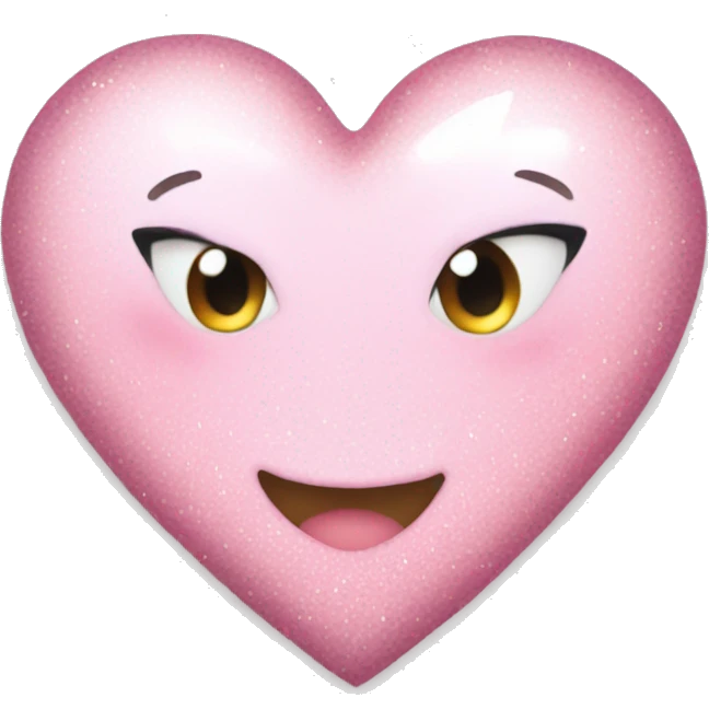 Licht pink heart with sparkle emoji