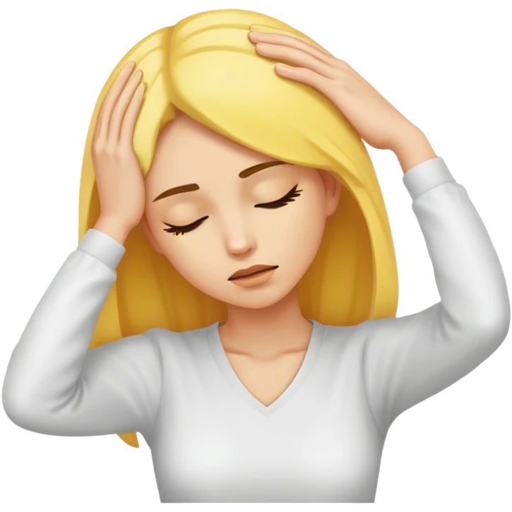 Emoji woman fainting with hand on head emoji