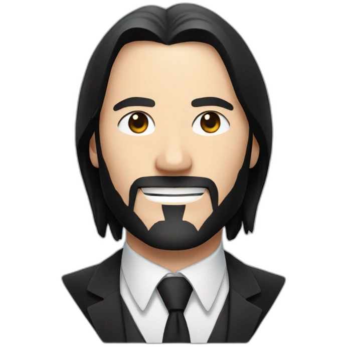 John Wick is smiling with heart emoji