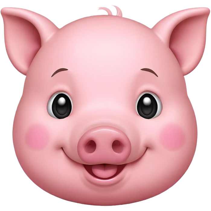 Happy pig face emoji