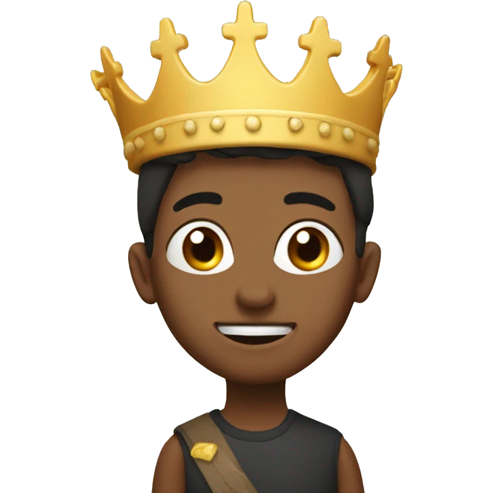 Carita con corona emoji