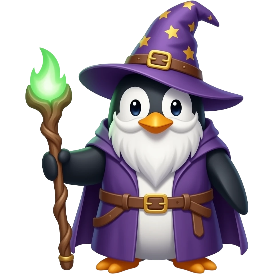 Penguin Wizard emoji