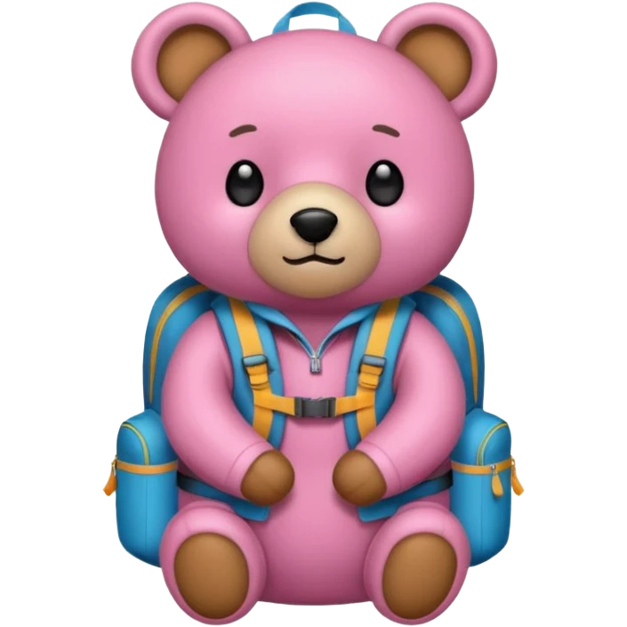  Teddy bear camping pink emoji