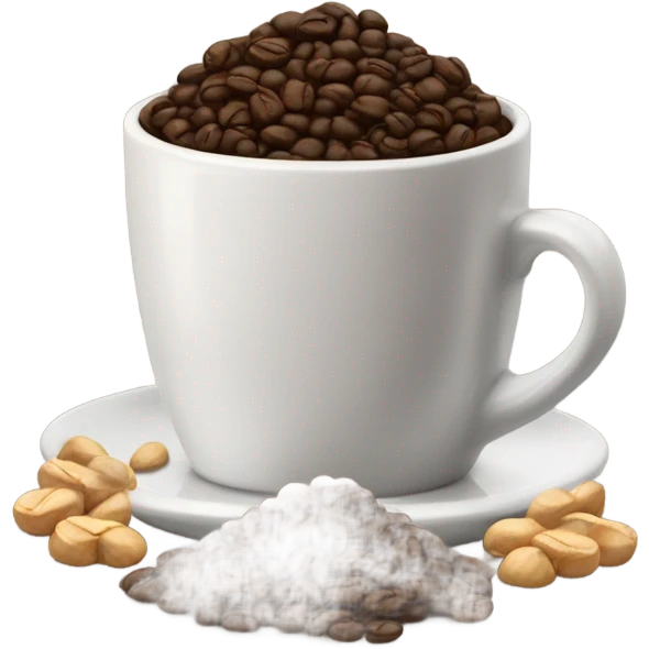 coffee cup with peanuts emoji