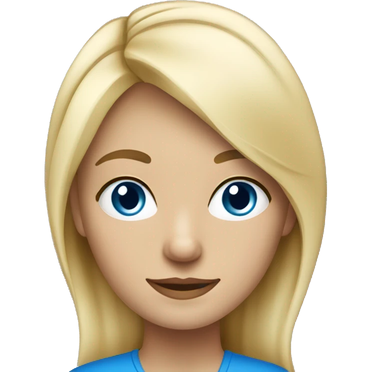 a teacher popular girl with blonde hair and blue eyes emoji